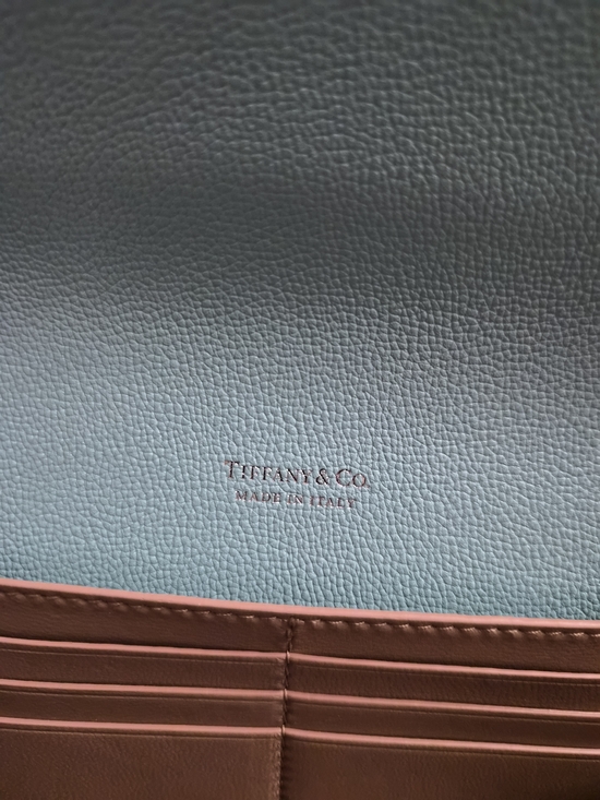 Tiffamy Blue Leather Clutch Wallet with Silver Hardware - Picture 3 of 5